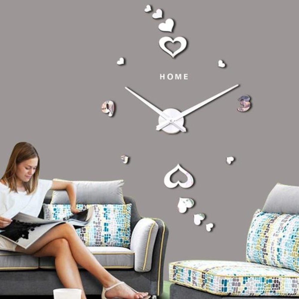 Love Hearts Digital Wall Clock